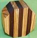 Bowl #613 - Zebrawood & Peruvian Walnut Striped Segmented Bowl Blank ~ 6 x 3 ~ $39.99